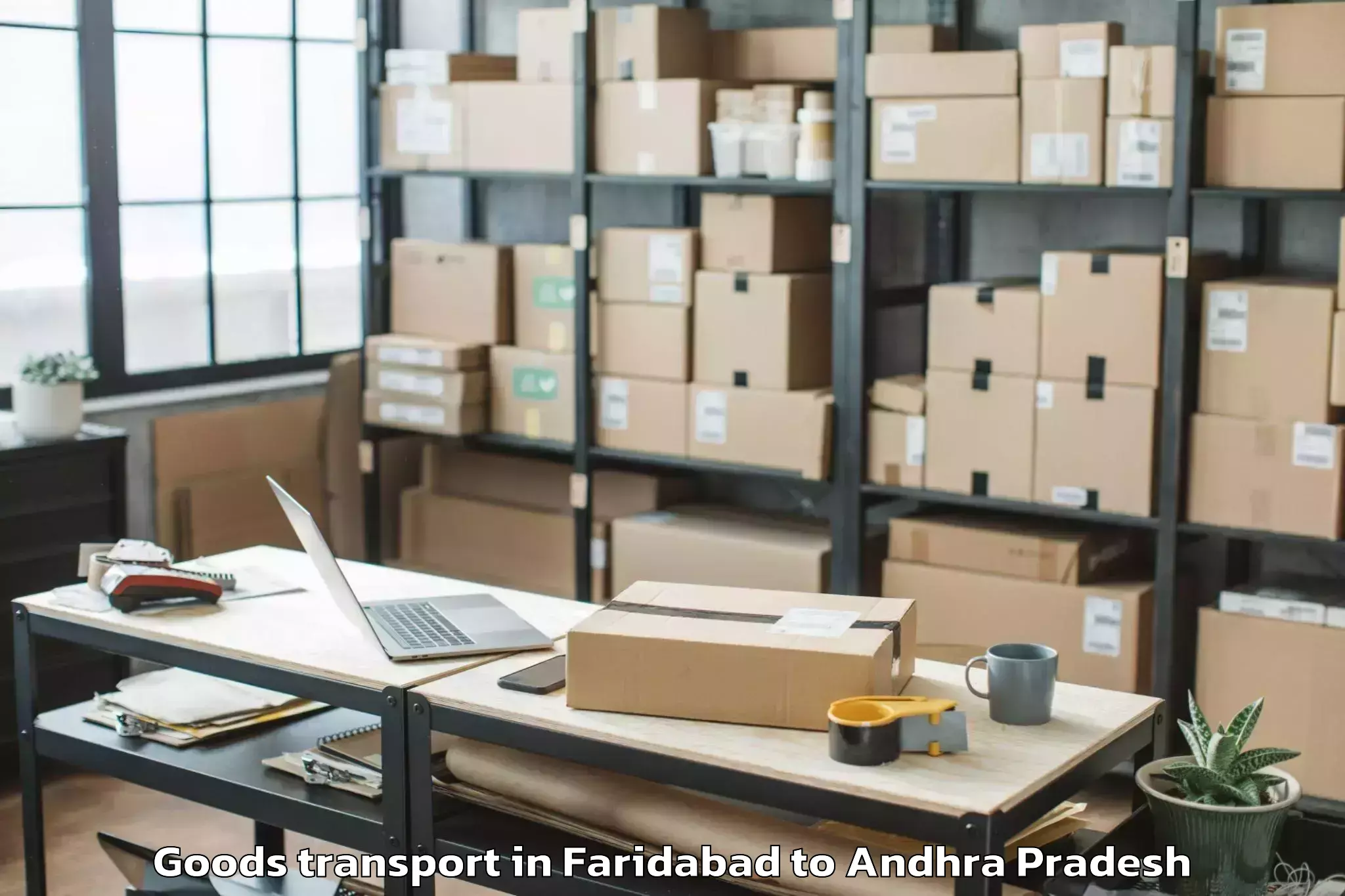 Affordable Faridabad to Doranala Goods Transport